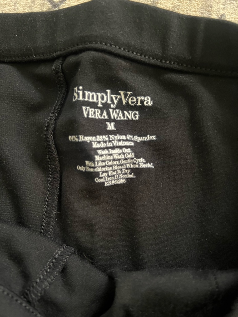 Simply Vera Black Leggings - Picture 2 of 3
